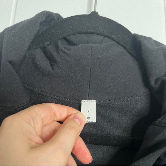 Lululemon Coast Easy Wrap Modal French Terry Black Style W4AUGS Size 8 - Picture 6 of 9